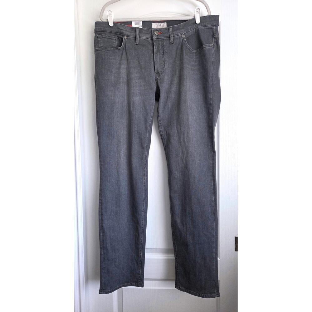 Brax Feel Good Style Chuck Hi-Flex Modern Fit Gray Organic Cotton Jeans 40x34